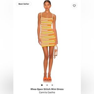 Rhea Open Stitch Mini Dress - Camila Coelho